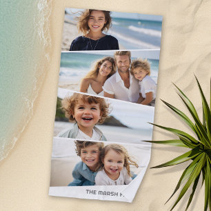 Serviette De Plage 4 Collage De Photo Inégal - Funky Quadrilatéral Ar