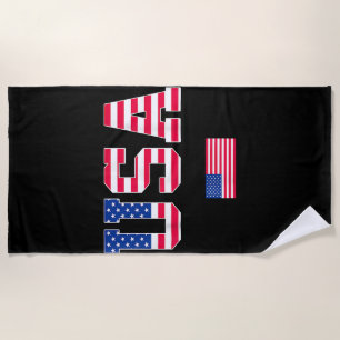Serviette De Plage 4 juillet Chemise USA Patriotique US American Drap