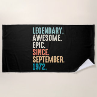 Serviette De Plage 50 ans Lengendary Awesome Epic depuis