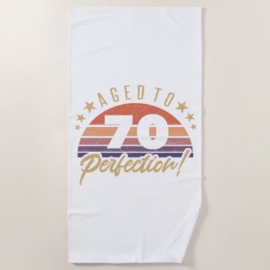 Serviette De Plage 70e Humour d'anniversaire Retro