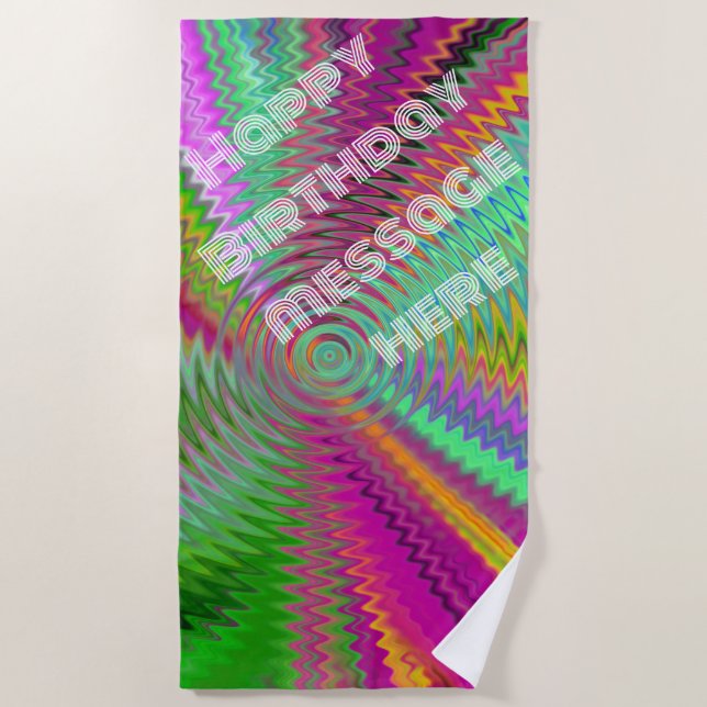 Serviette De Plage 70s Birthday Pool Party Set (Devant)