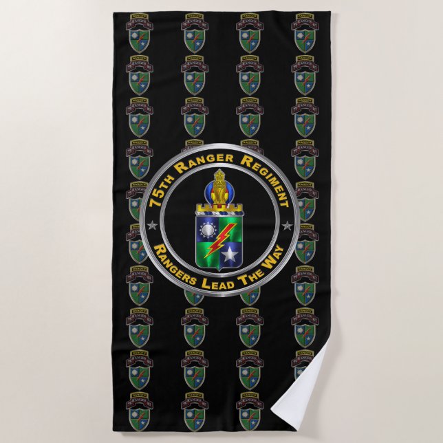 Serviette De Plage 75e régiment de rangers (Devant)