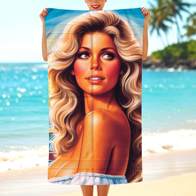 Serviette De Plage 80s Summer Woman (Créateur téléchargé)