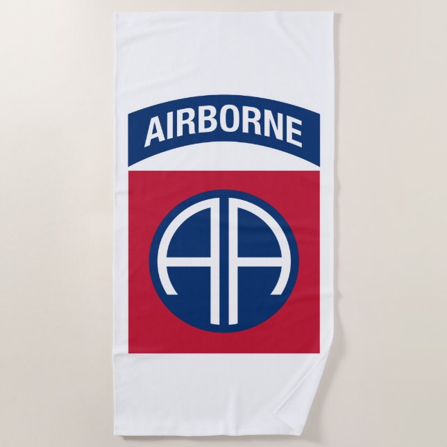Serviette De Plage 82e division aéroportée Insignia (Devant)
