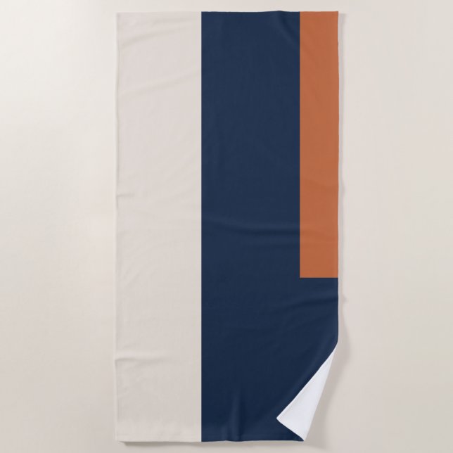 Serviette de plage à blocs de couleur abstraite d' (Devant)