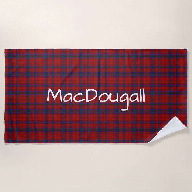 Serviette de plage à carreaux tartan MacDougall (Devant)