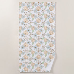 serviette de plage à fleurs printanières