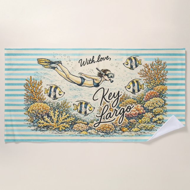 Serviette de plage à goupille avec amour de style  (Devant)
