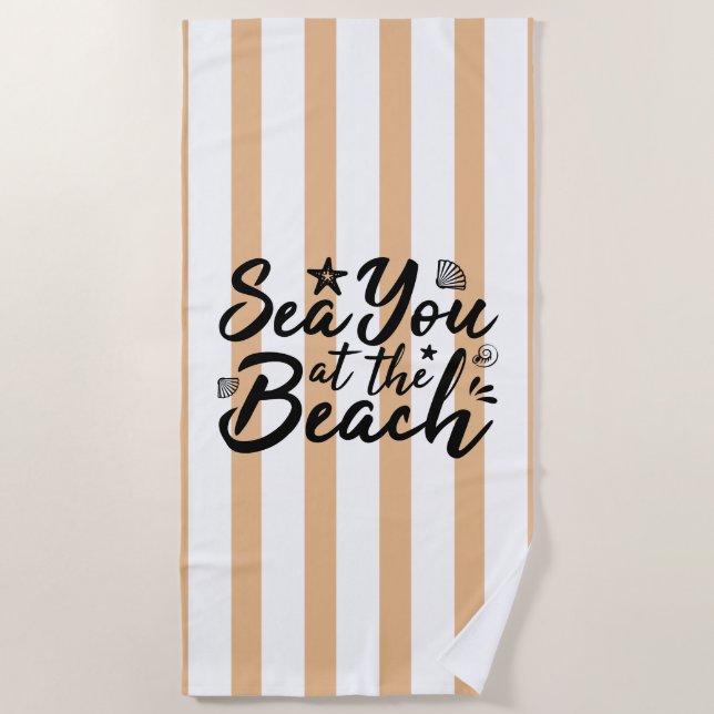 Serviette De Plage À la mer au bord de la plage (Devant)