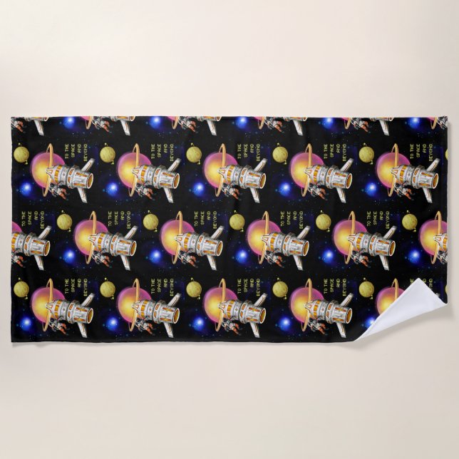 Serviette De Plage À l'espace et au-delà (Devant)