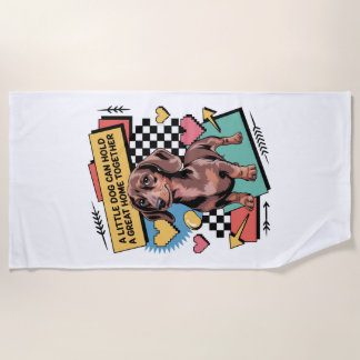 Serviette De Plage A Little Dog Can Hold A Great Home Together