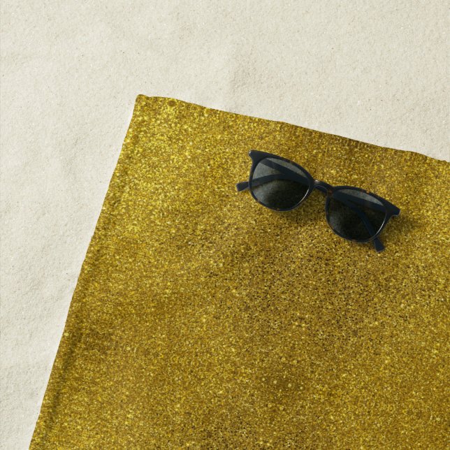 Serviette de plage à motif abstrait et paillettes  (En situation)