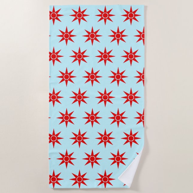 Serviette de plage à motif de soleil magique posit (Devant)