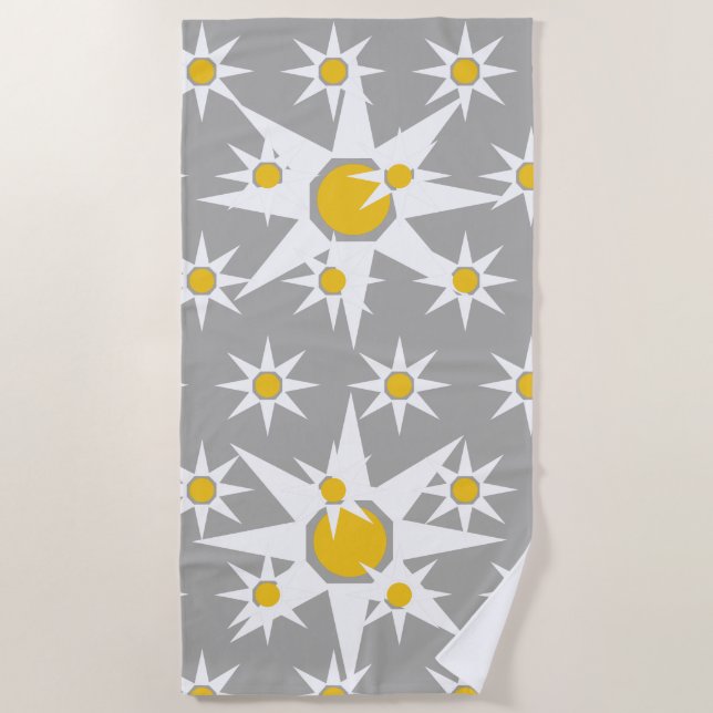 Serviette de plage à motif de soleil magique posit (Devant)