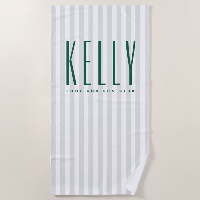 Serviette de plage à nom personnalisé - Résort (Devant)