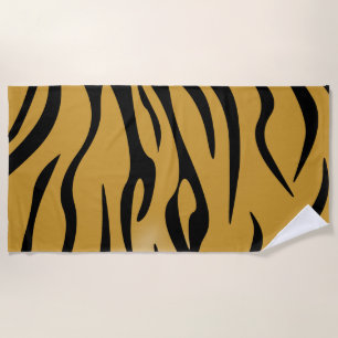 Serviette de plage à rayures de tigre