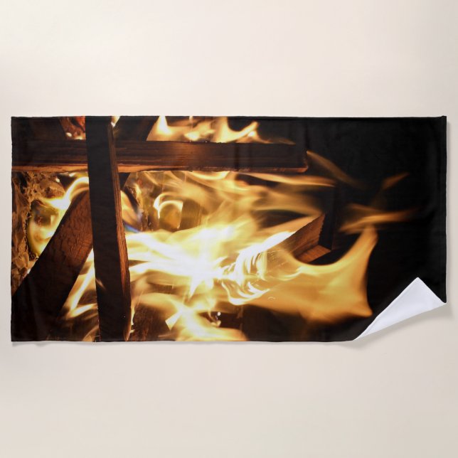 Serviette De Plage A travers les flammes (Devant)
