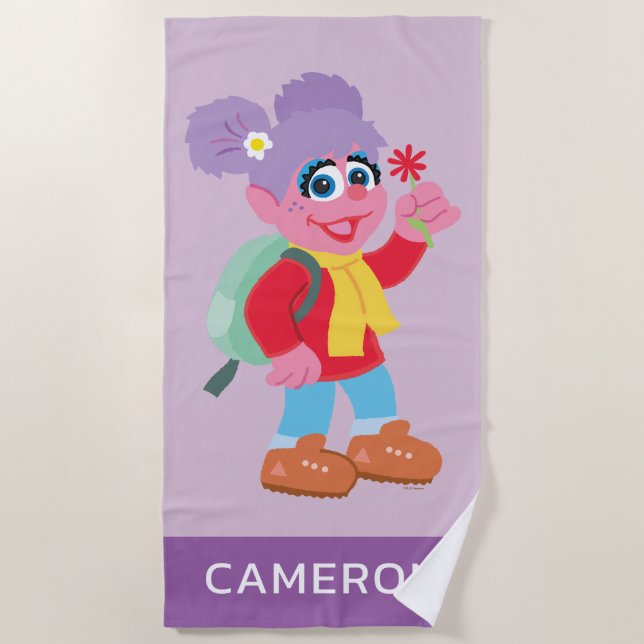 Serviette De Plage Abby Cadabby Randonnée | Ajouter Votre Nom (Devant)