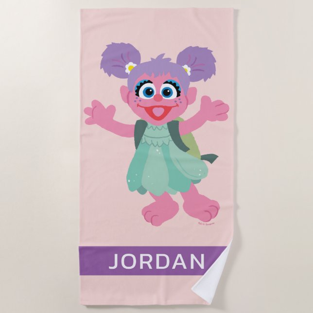 Serviette De Plage Abby Cadabby Woodland | Ajouter Votre Nom (Devant)