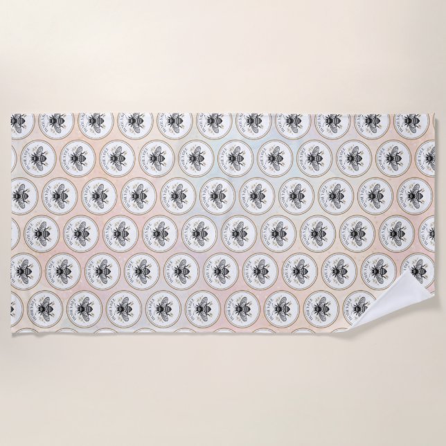 Serviette De Plage Abeille à miel (Devant)