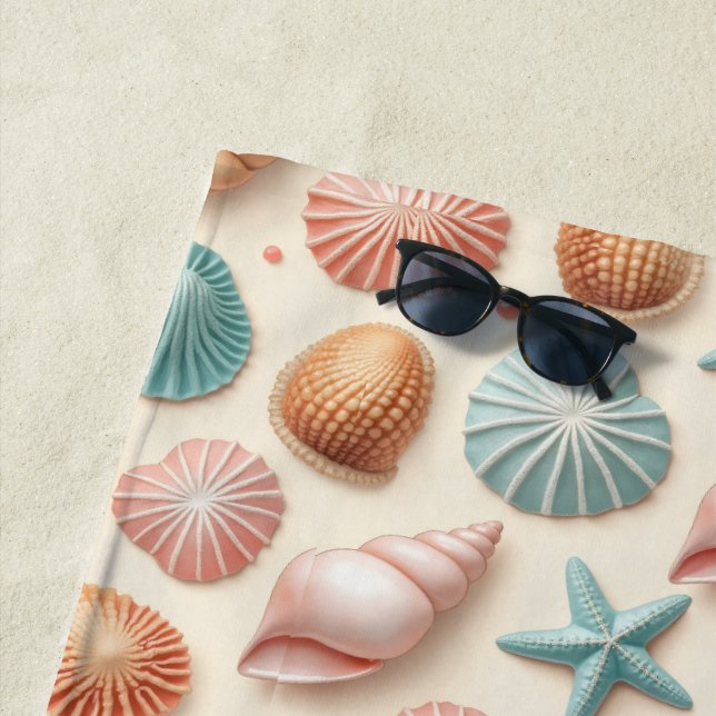 Serviette De Plage Abondance de coquillages (En situation)