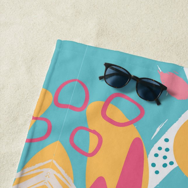 Serviette De Plage Abstrait Coloré (En situation)