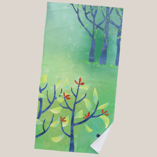 Serviette De Plage Abstrait Vert Moderne