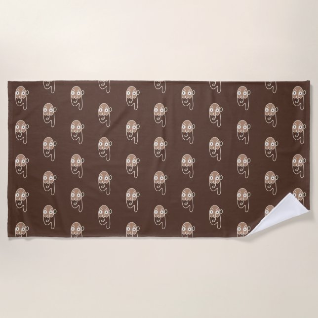 Serviette de plage Abstraite Coffee Man (Devant)