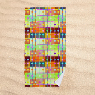 Serviette de plage Abstraite et colorée Motif