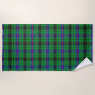 Serviette De Plage Accents Écossais Tartan du Clan Davidson