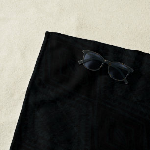 Serviette De Plage Acceptation Texture géométrique foncée