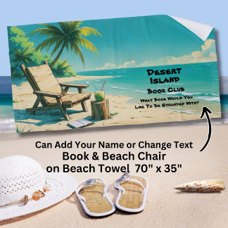 Serviette De Plage Add Name Text Desert Island Book Club