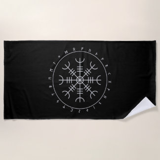 Serviette De Plage Aegishjalm Runes Beach Towel