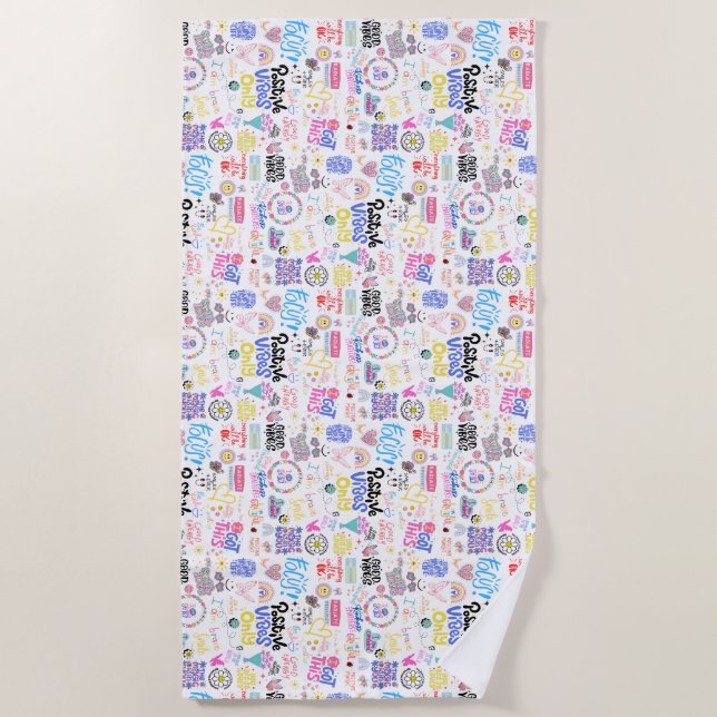 Serviette de plage Affirmations (Devant)