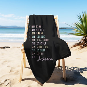 Serviette De Plage Affirmations positives pour la santé mentale sur m