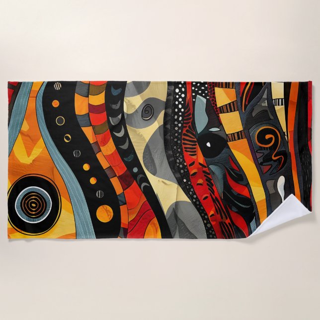 Serviette de plage africaine Tribal Motif (Devant)