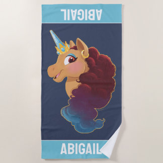 Serviette De Plage Afro Unicorn | Divine la licorne