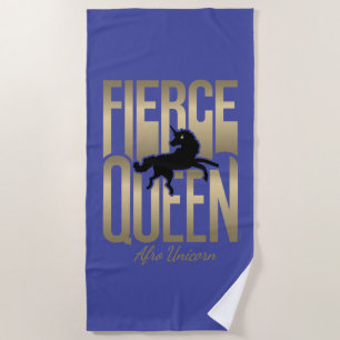 Serviette De Plage Afro Unicorn Fierce Queen
