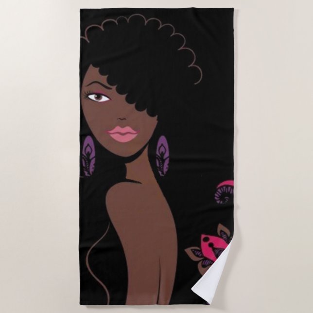 Serviette de plage Afrocentrée (Devant)