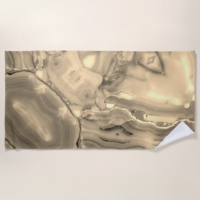 Serviette De Plage Agate Marron (Devant)