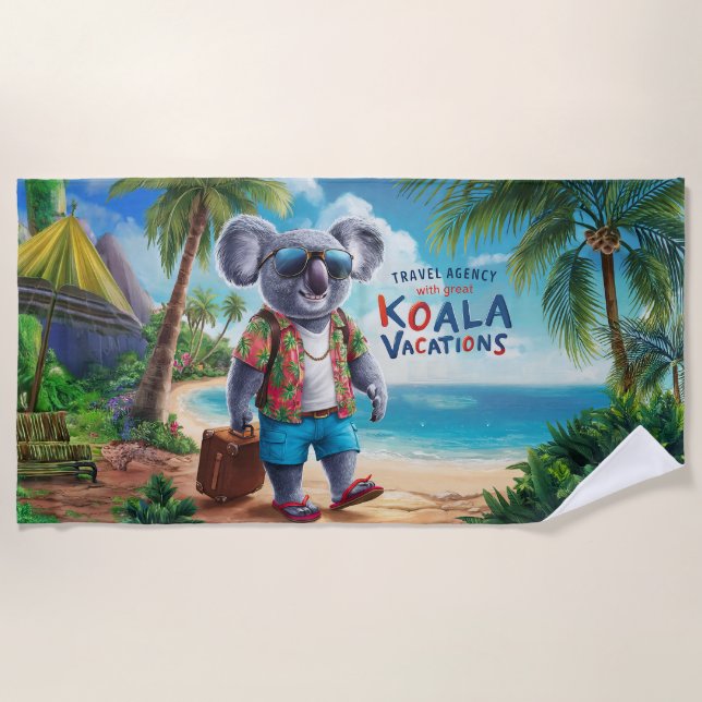 Serviette De Plage Agence de voyages Koala (Devant)