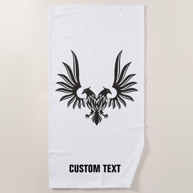 Serviette de plage aigle à deux Têtes (Devant)