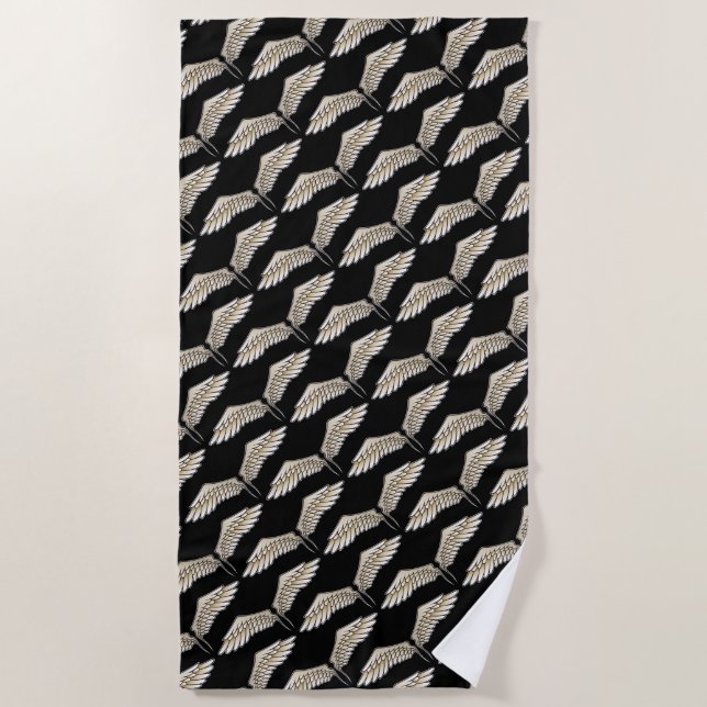 Serviette De Plage Ailes Beige (Devant)