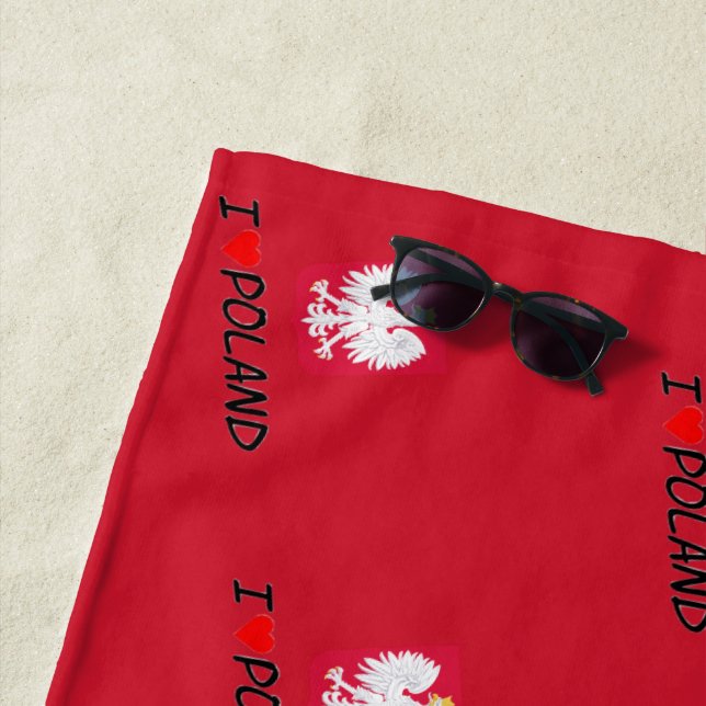 Serviette De Plage Aimer l'aigle polonais (En situation)