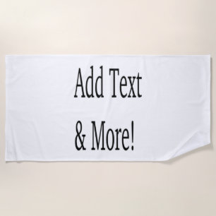 Serviette De Plage Ajouter du texte et plus ! Customisez votre propre