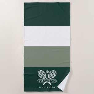 Serviette De Plage Ajouter le nom du club Raquettes de tennis Bloc de