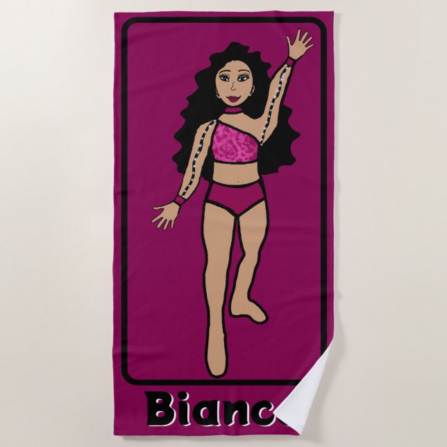 Serviette De Plage Ajouter le nom Majorette/Dancer Beach Towel (Fuchs (Devant)