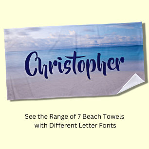 Serviette De Plage Ajouter un nom à ce Beach Arrière - plan Beach Tow