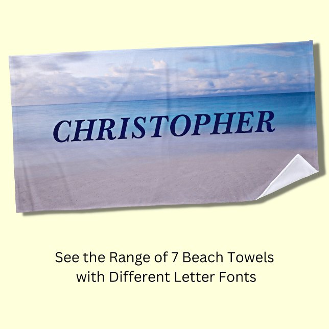 Serviette De Plage Ajouter un nom à ce Beach Arrière - plan Beach Tow (Créateur téléchargé)
