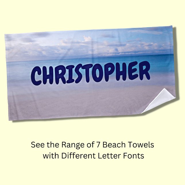 Serviette De Plage Ajouter un nom à ce Beach Arrière - plan Beach Tow (Créateur téléchargé)